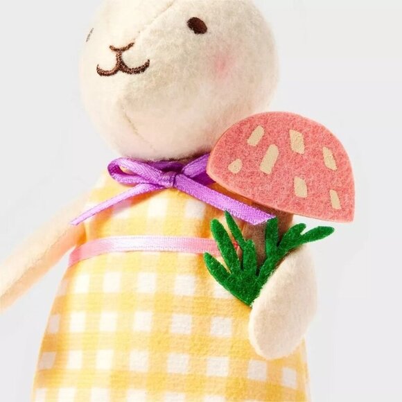 Target Spritz Easter 2024 Fabric Bunny Set Boy & Girl Figure with Mushroom & Flo - Picture 4 of 9